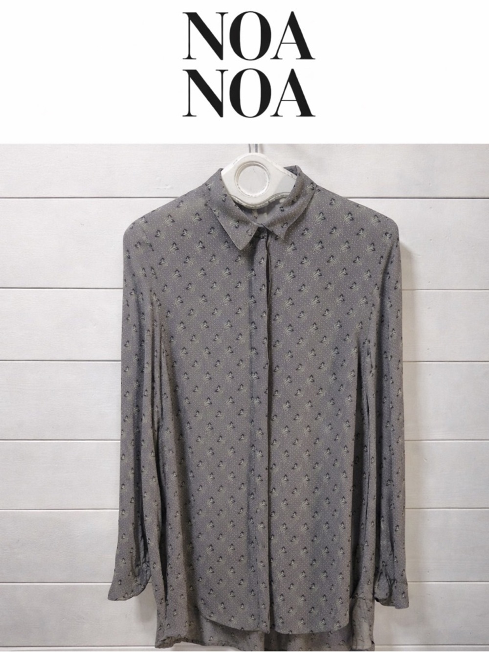 NOA NOA – Printed Long Sleeve Tunic Blouse (Size S)